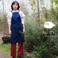 割ッ烹レ クオリティ エプロン 藍紺<ICON> 150g(オーガニックコットン100%)※他商品との同梱不可