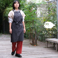 割ッ烹レ ベーシックエプロン チャコールグレイ 120g(オーガニックコットン100%)※他商品との同梱不可