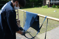 割ッ烹レ クオリティ エプロン 藍紺<ICON> 150g(オーガニックコットン100%)※他商品との同梱不可