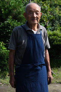 割ッ烹レ クオリティ エプロン 藍紺<ICON> 150g(オーガニックコットン100%)※他商品との同梱不可