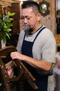 割ッ烹レ クオリティ エプロン 藍紺<ICON> 150g(オーガニックコットン100%)※他商品との同梱不可