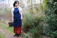 割ッ烹レ クオリティ エプロン 藍紺<ICON> 150g(オーガニックコットン100%)※他商品との同梱不可