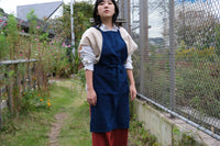 割ッ烹レ クオリティ エプロン 藍紺<ICON> 150g(オーガニックコットン100%)※他商品との同梱不可