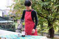 割ッ烹レ ベーシックエプロン レッド 150g(オーガニックコットン100%)※他商品との同梱不可