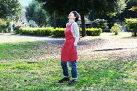 割ッ烹レ ベーシックエプロン レッド 150g(オーガニックコットン100%)※他商品との同梱不可