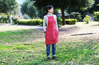 割ッ烹レ ベーシックエプロン レッド 150g(オーガニックコットン100%)※他商品との同梱不可