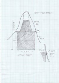 割ッ烹レ クオリティ エプロン 藍紺<ICON> 150g(オーガニックコットン100%)※他商品との同梱不可