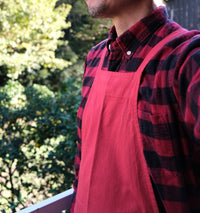 割ッ烹レ ベーシックエプロン レッド 150g(オーガニックコットン100%)※他商品との同梱不可