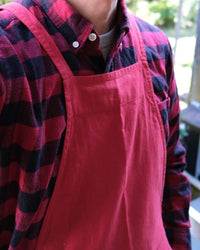 割ッ烹レ ベーシックエプロン レッド 150g(オーガニックコットン100%)※他商品との同梱不可