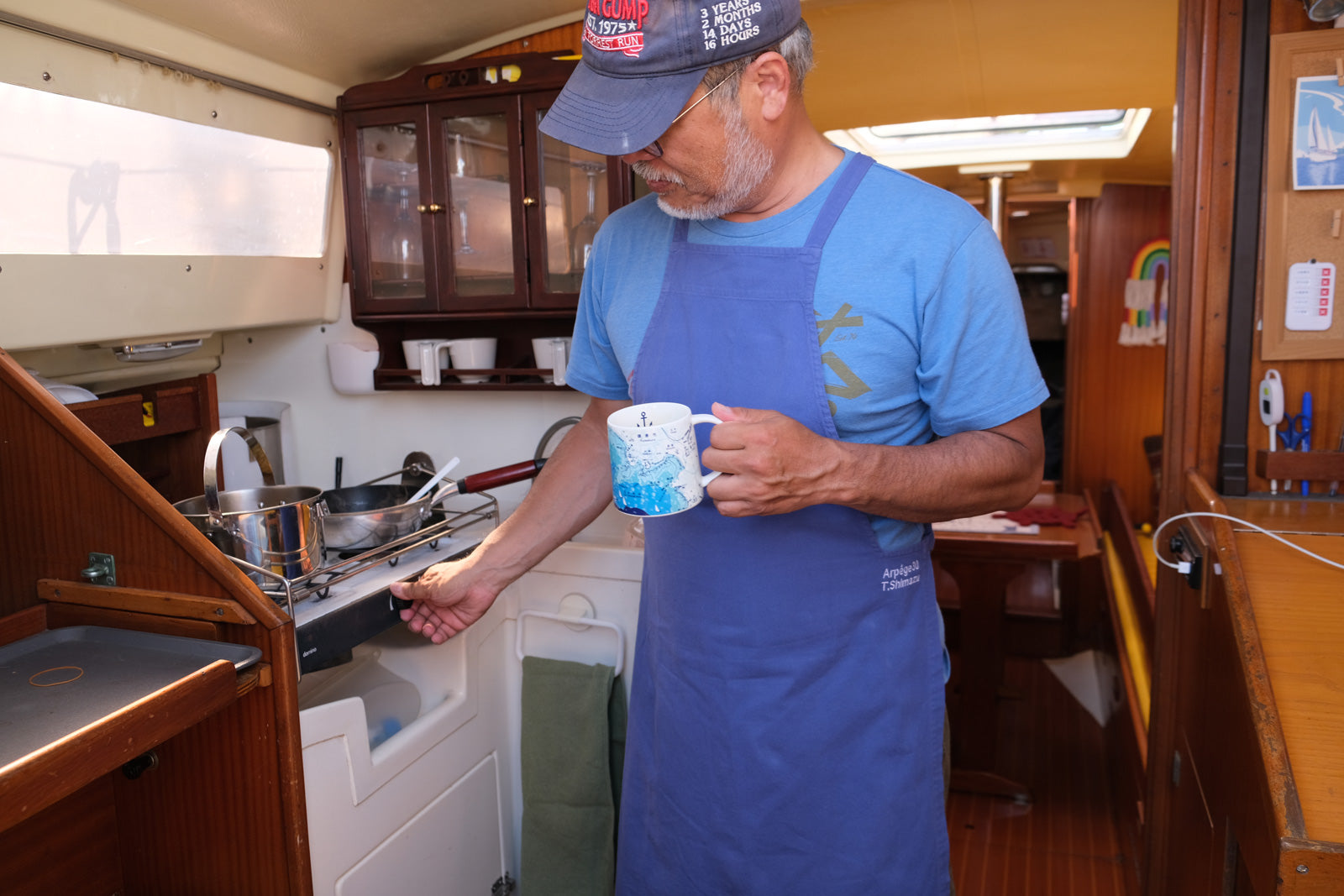 割ッ烹レ ベーシックエプロン ロイヤルブルー 150g（オーガニック